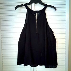 Womens keyhole cut sleeveless blouse